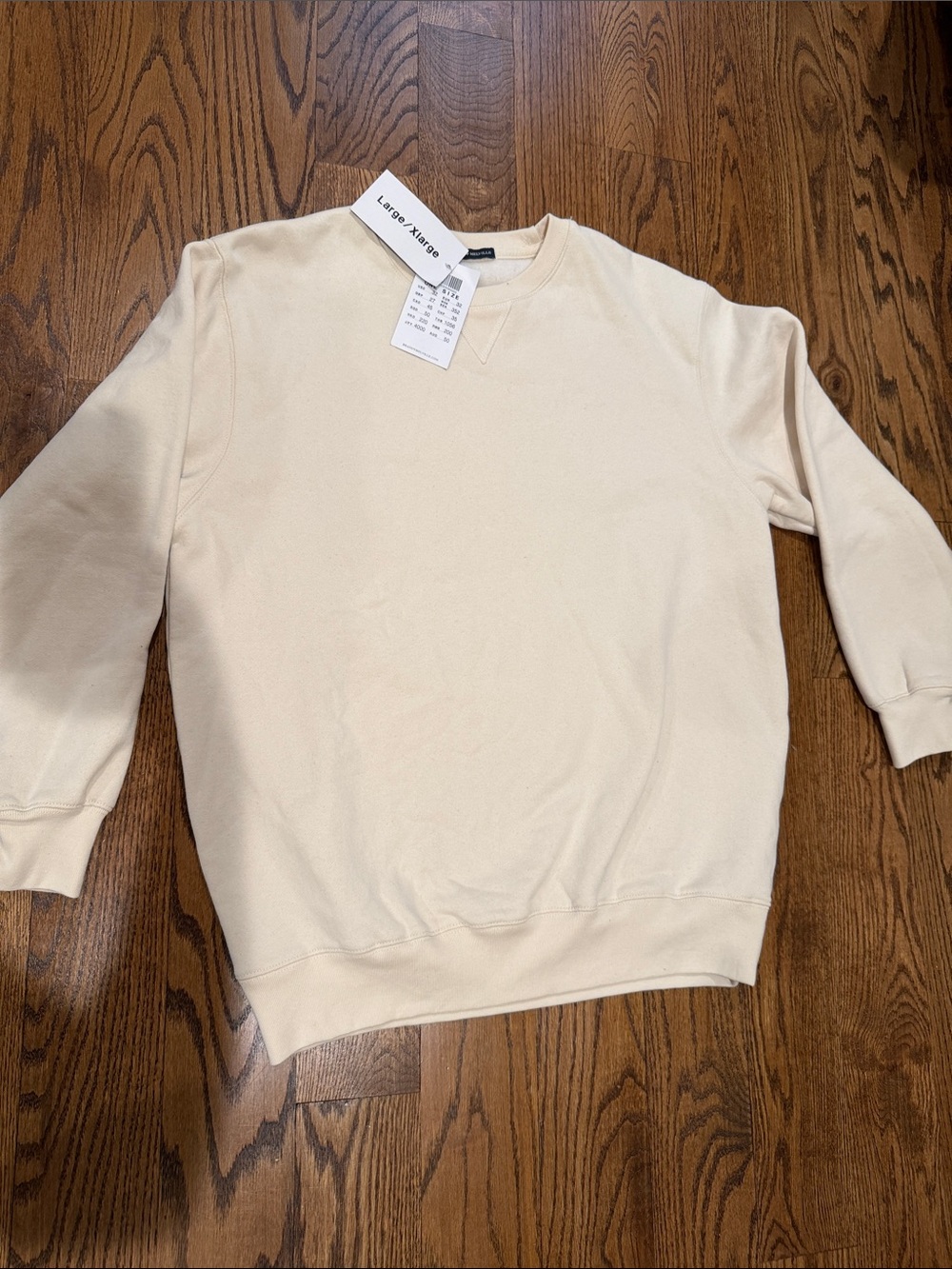 Brandy Melville Men's Crewneck Sweatshirt in Cream